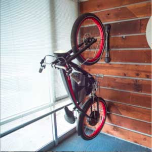 An eBike mounted in a steadyrack