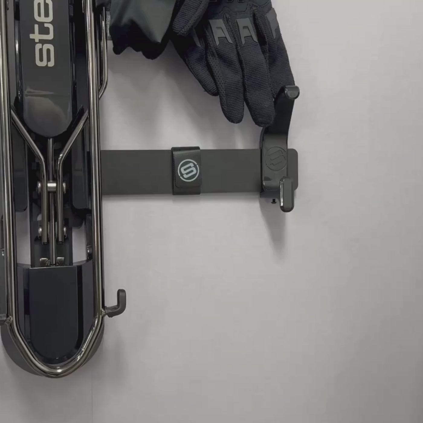 Close up of the Accessory Hook and Loop fitted to a bracket 